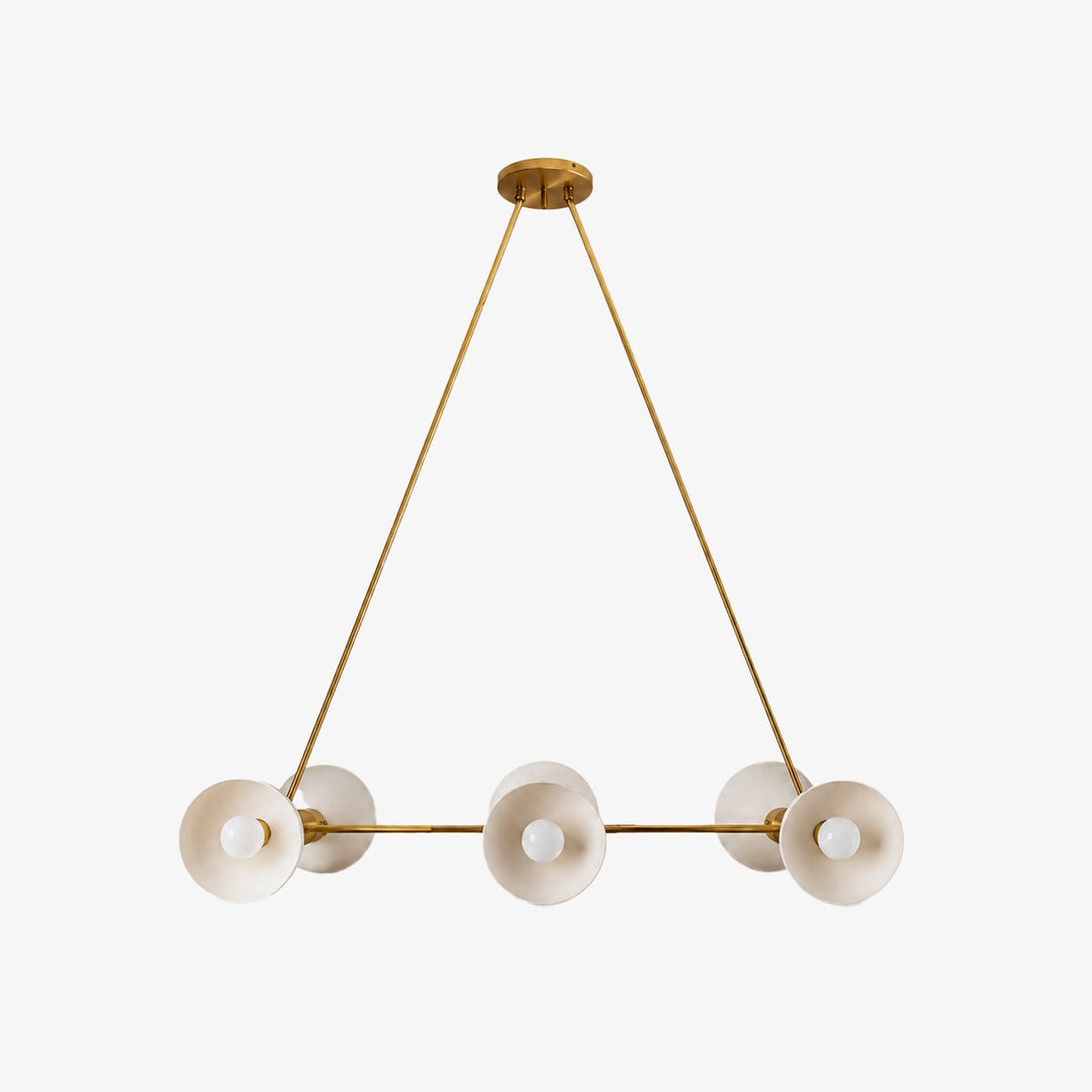 Slim Brass Linear Chandelier - Vakkerlight