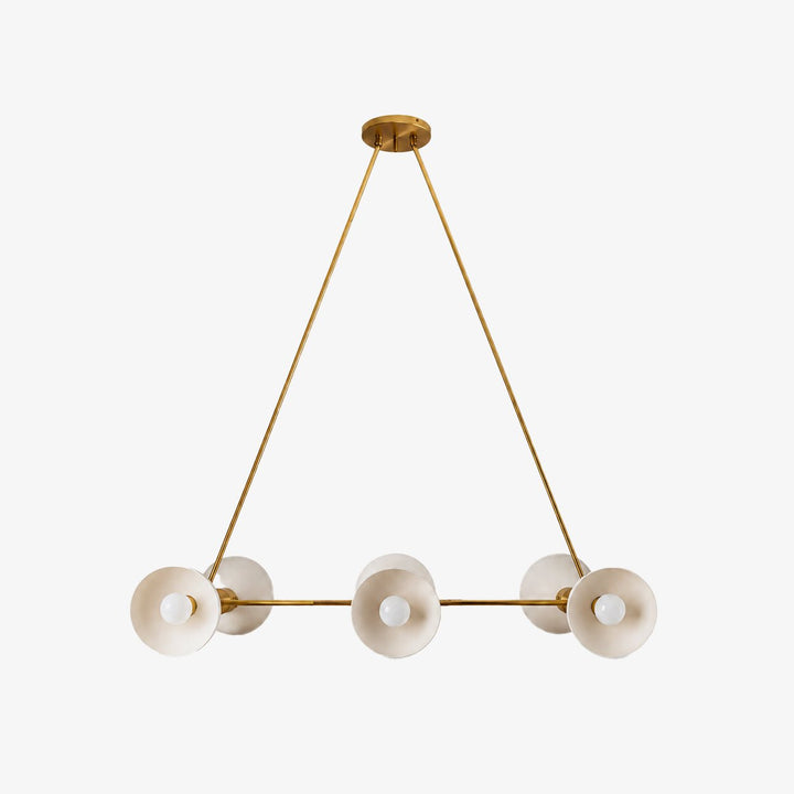Slim Brass Linear Chandelier - Vakkerlight