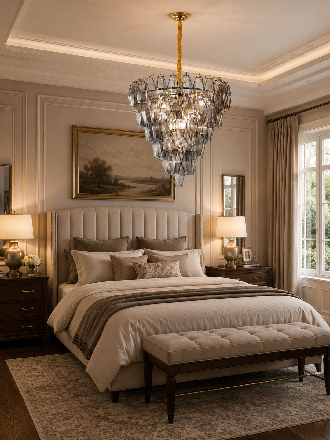 Smoke Gray Empire Chandelier - Vakkerlight