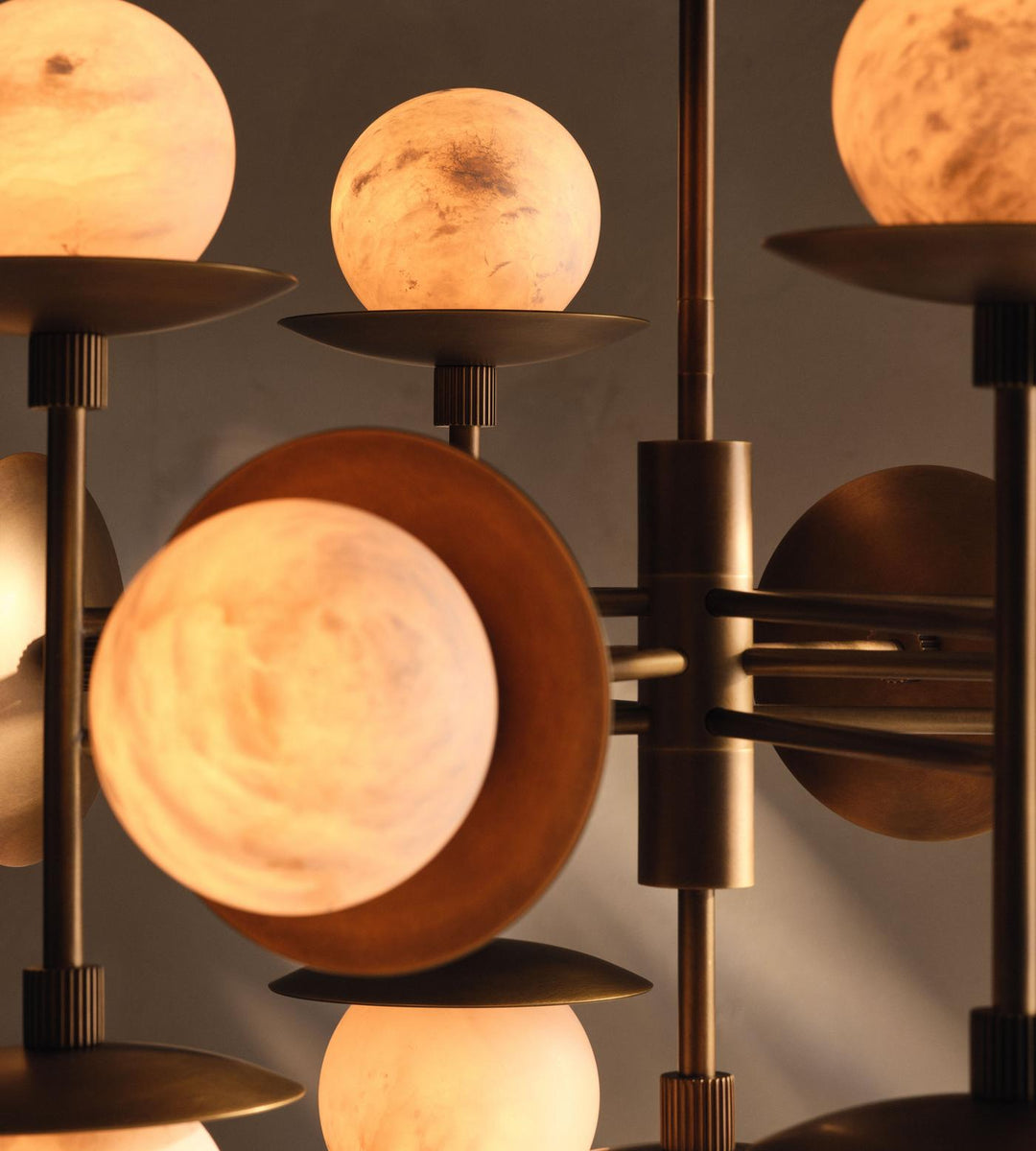 Snowflake Alabaster Orb Chandelier