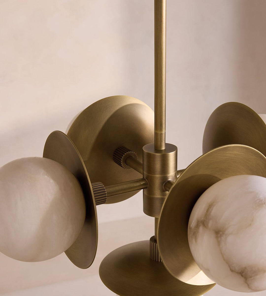 Snowflake Alabaster Orb Chandelier