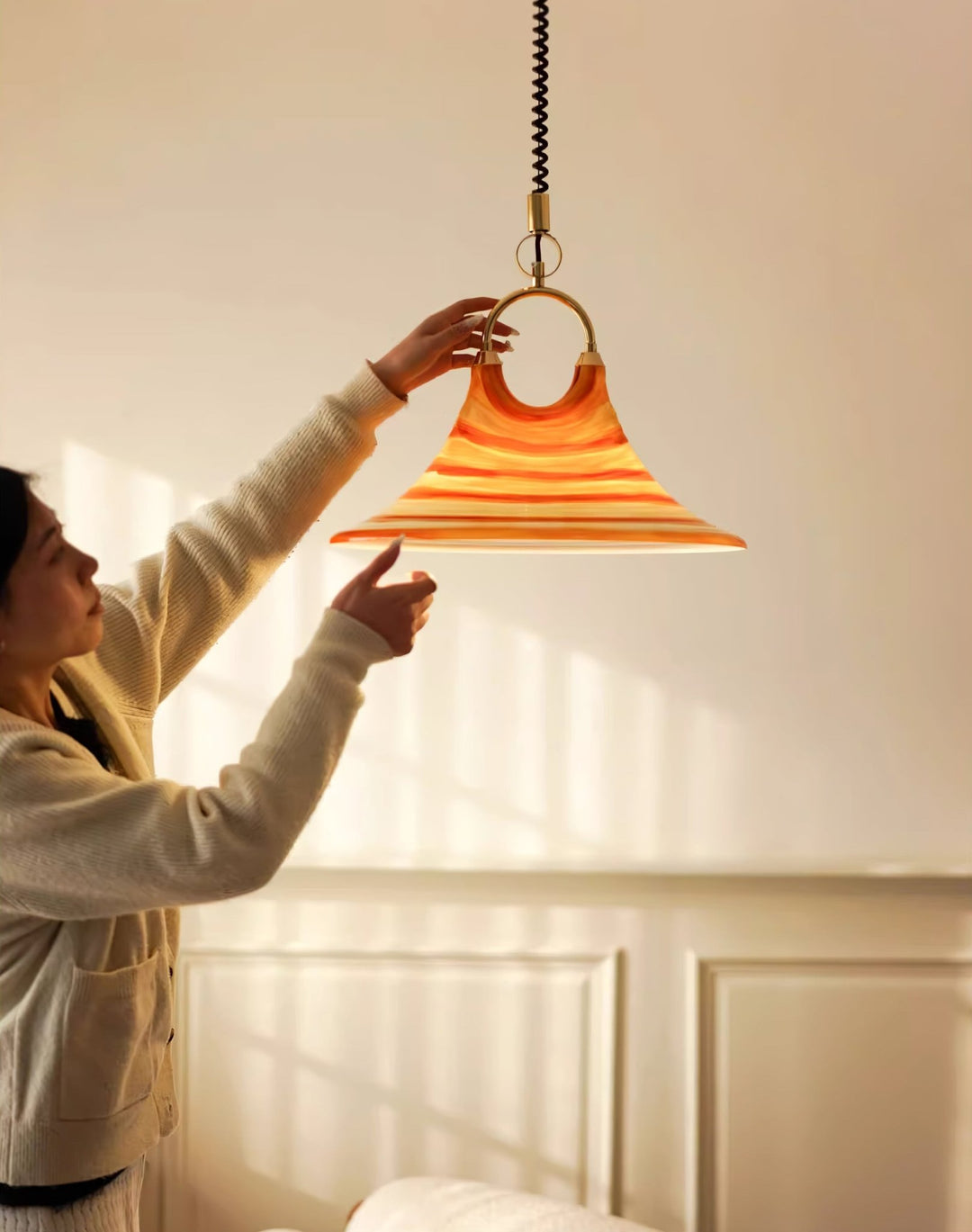 Solari Swirl Glass Pendant Light - Vakkerlight