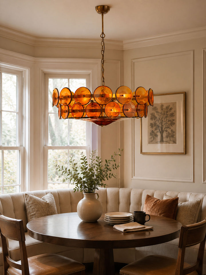 Solaris Disc Glass Chandelier - Vakkerlight