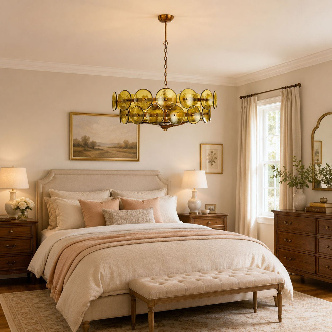 Solaris Disc Glass Chandelier - Vakkerlight