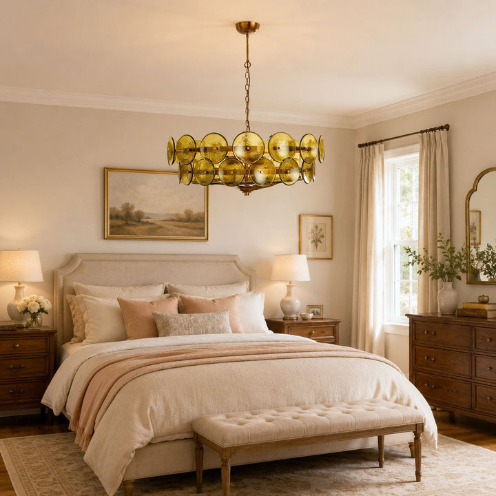 Solaris Disc Glass Chandelier - Vakkerlight
