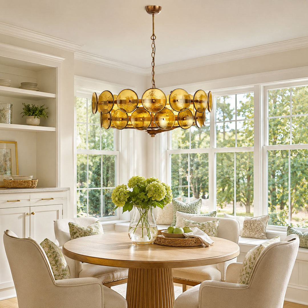 Solaris Disc Glass Chandelier - Vakkerlight