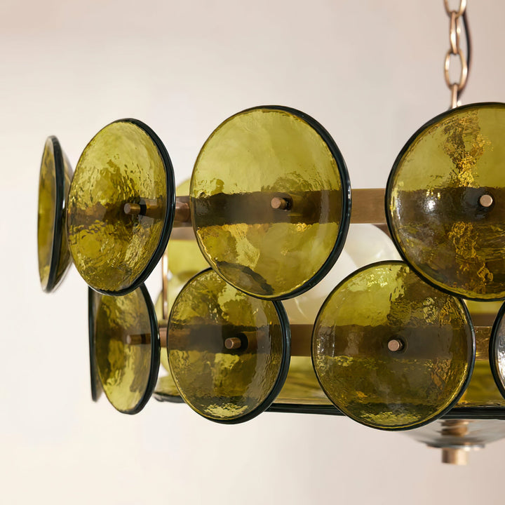 Solaris Disc Murano Chandelier - Vakkerlight