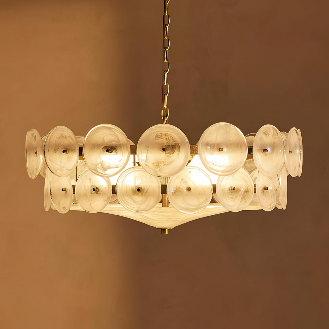 Solaris Disc Murano Chandelier - Vakkerlight