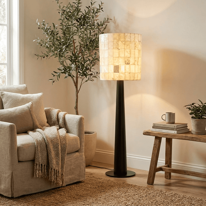 Solavera Alabaster Mosaic Floor Lamp - Vakkerlight