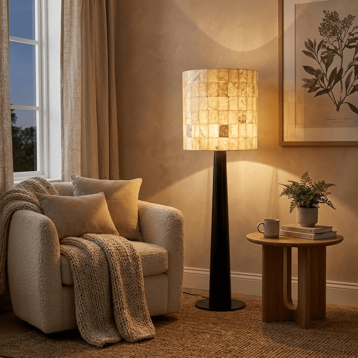 Solavera Alabaster Mosaic Floor Lamp - Vakkerlight