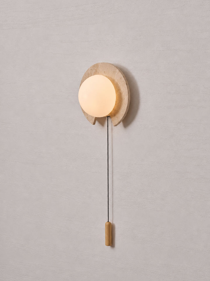 Solclip Travertin-Wandleuchte
