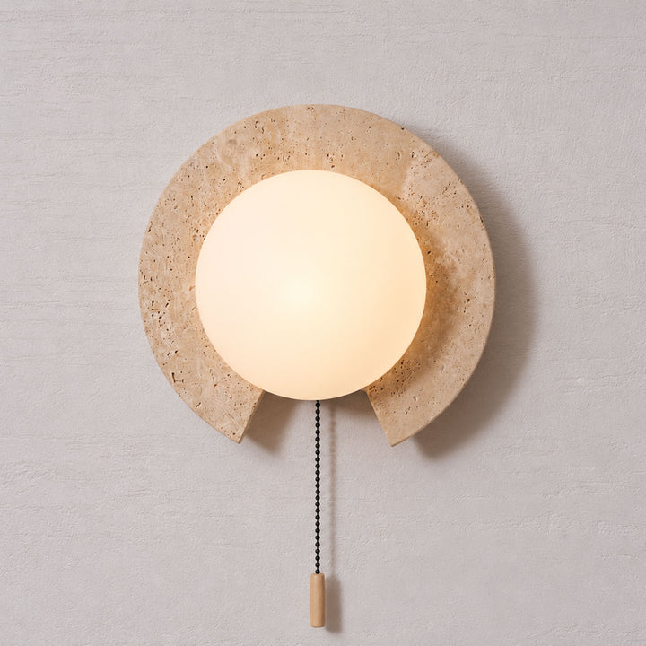 Solclip Travertin-Wandleuchte