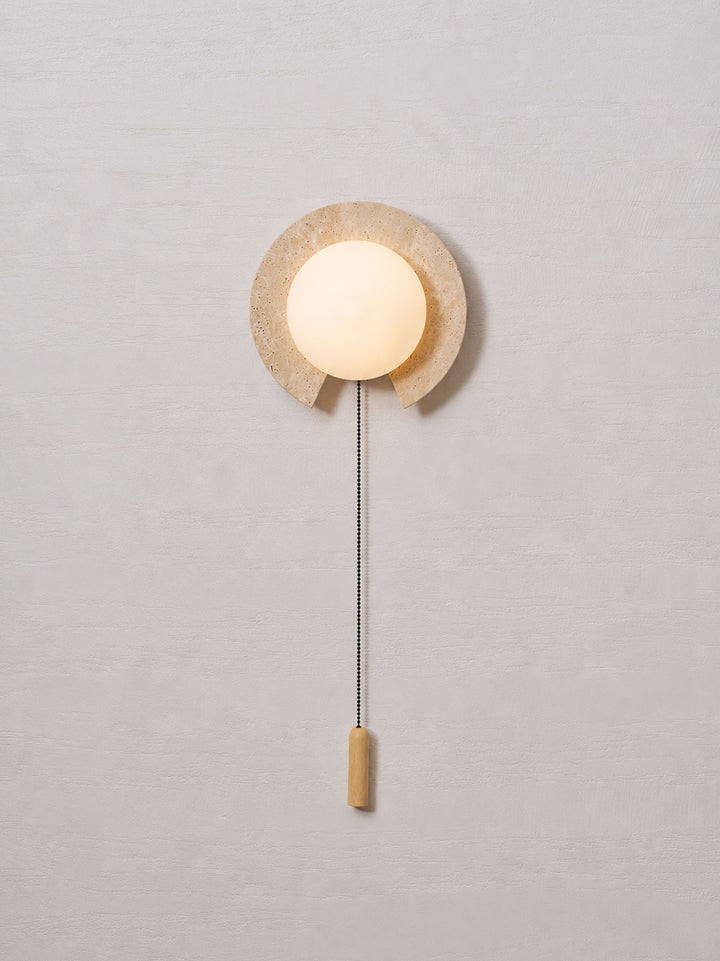Solclip Travertin-Wandleuchte