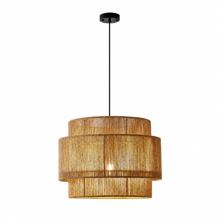 Solen Layered Hemp Rope Pendant Light