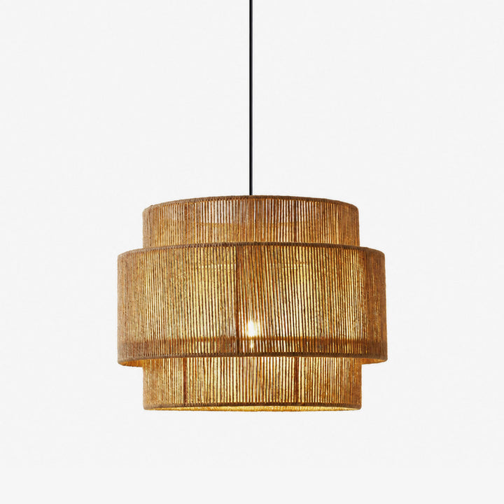 Solen Layered Hemp Rope Pendant Light