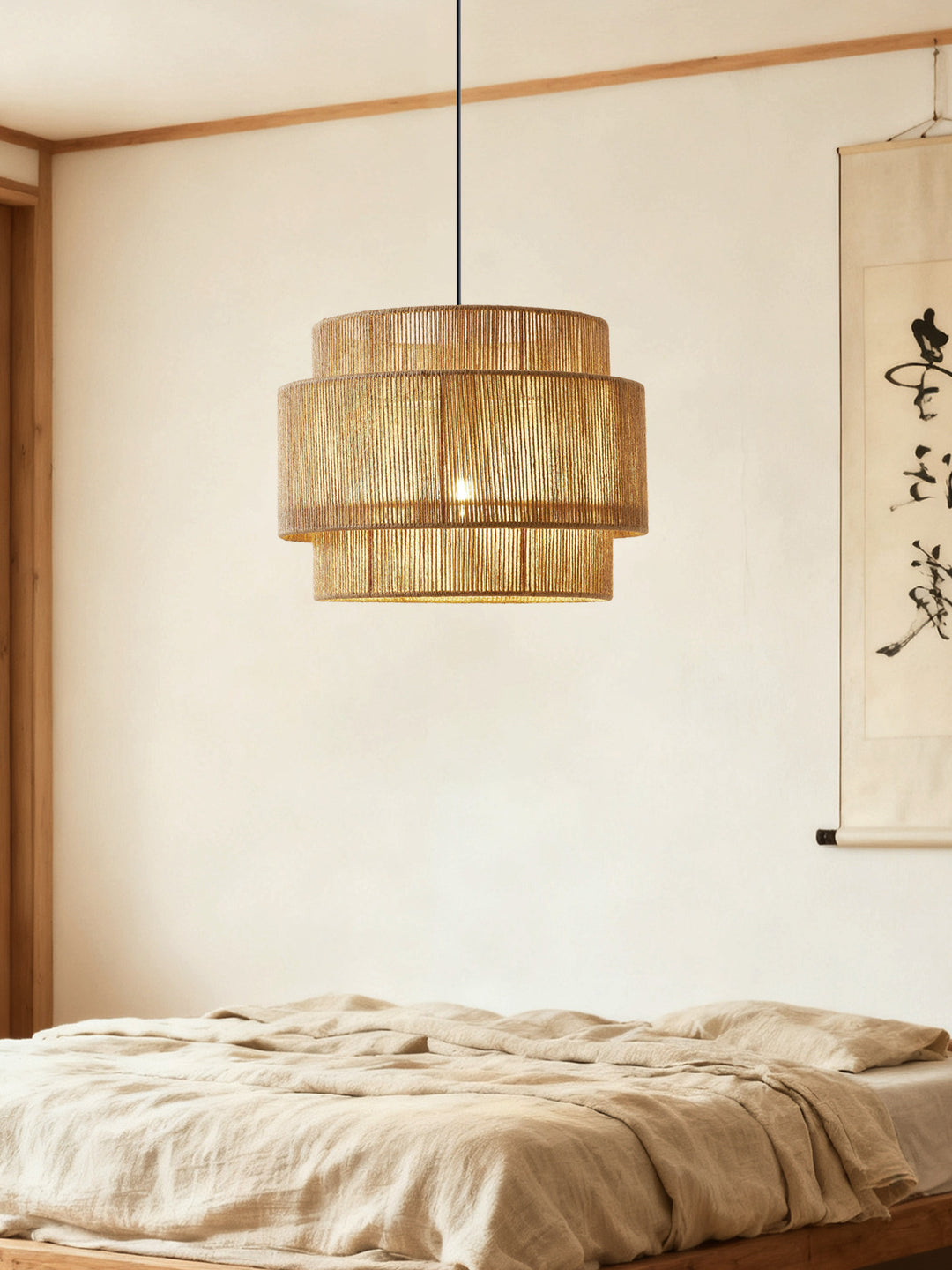 Solen Layered Hemp Rope Pendant Light