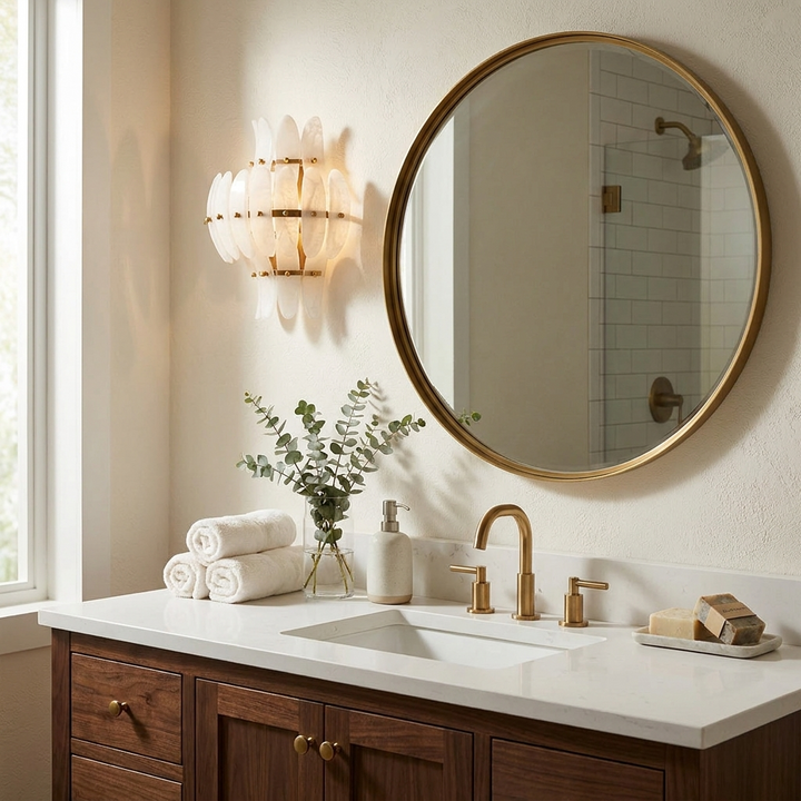 Solenne Alabaster Petal Wall Sconce