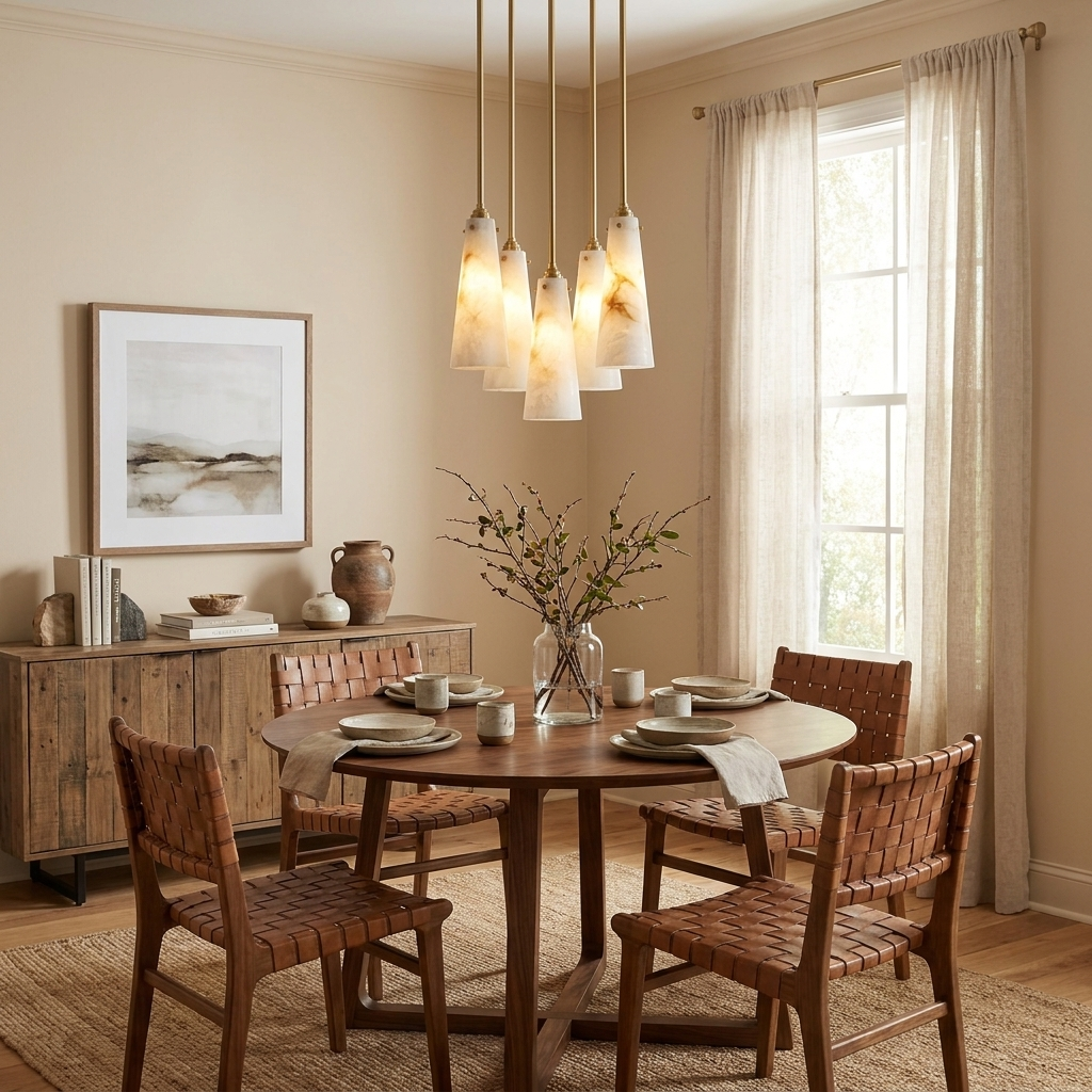Solenne Alabaster Cluster Pendant Light