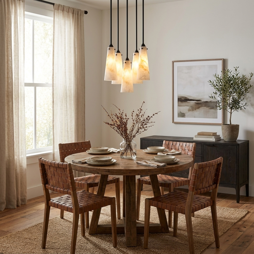 Solenne Alabaster Cluster Pendant Light