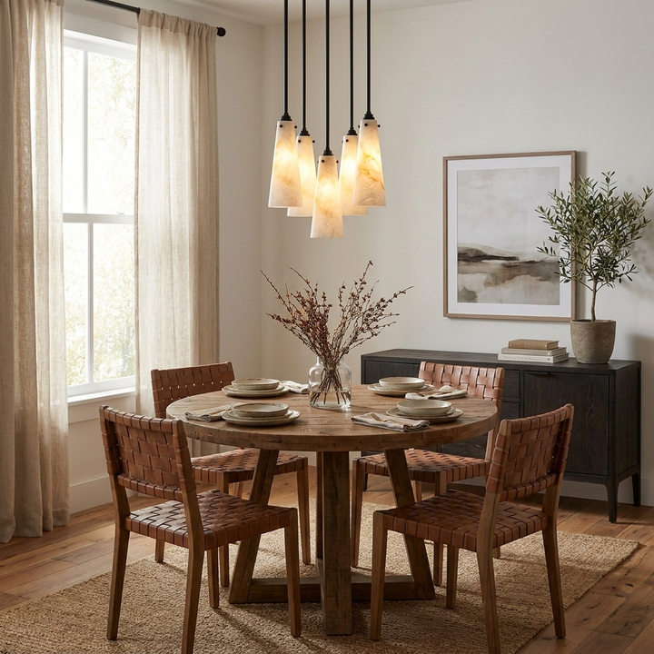 Solenne Alabaster Cluster Pendant Light