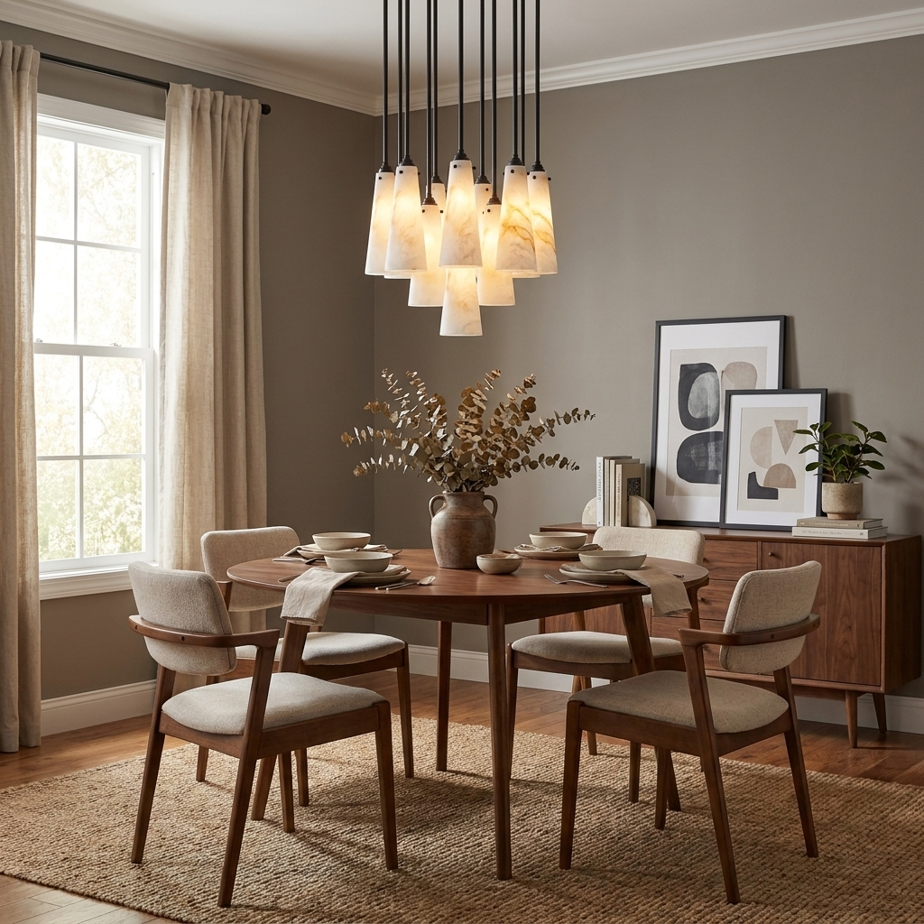Solenne Alabaster Cluster Pendant Light