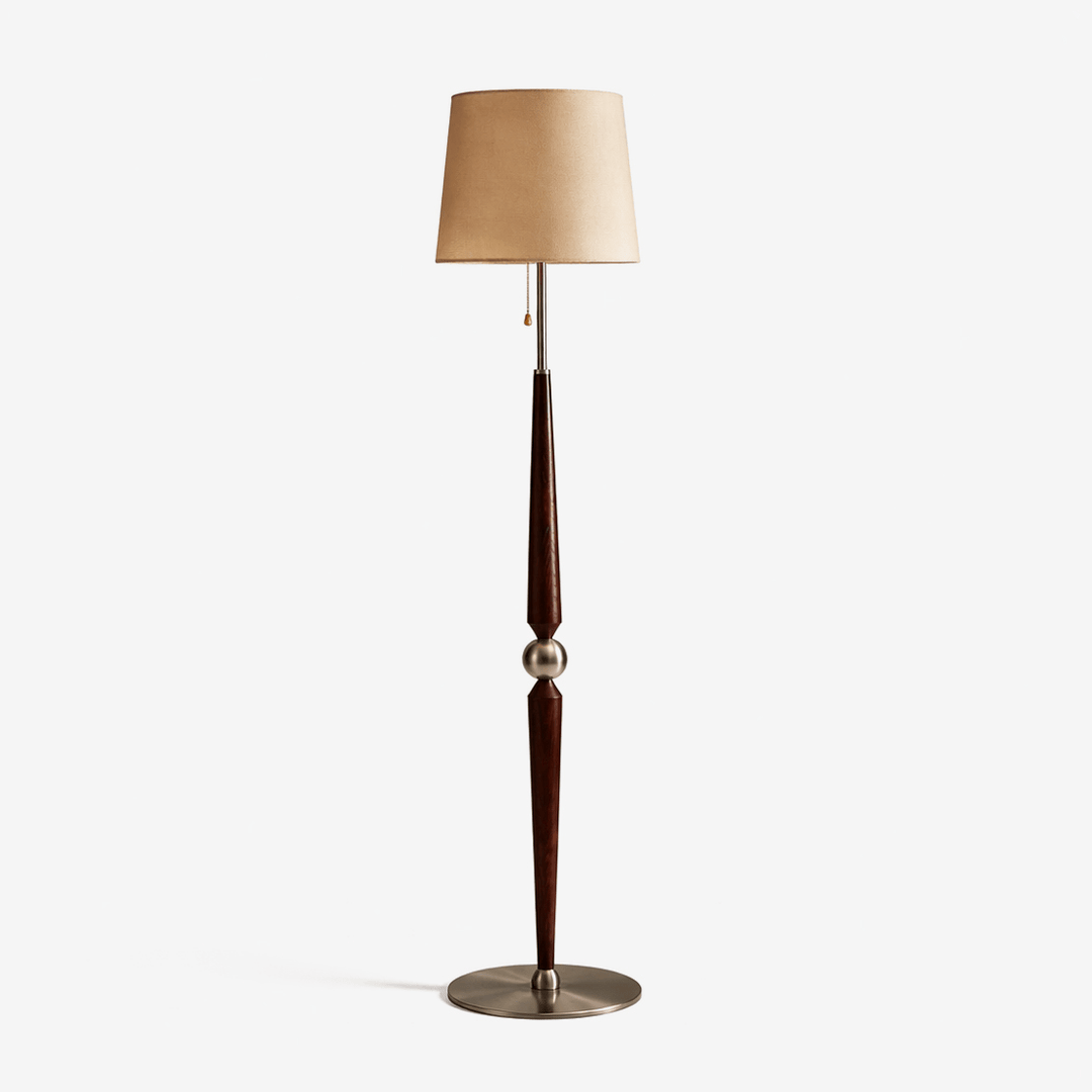 Solenne Sculpted Wood Floor Lamp - Vakkerlight