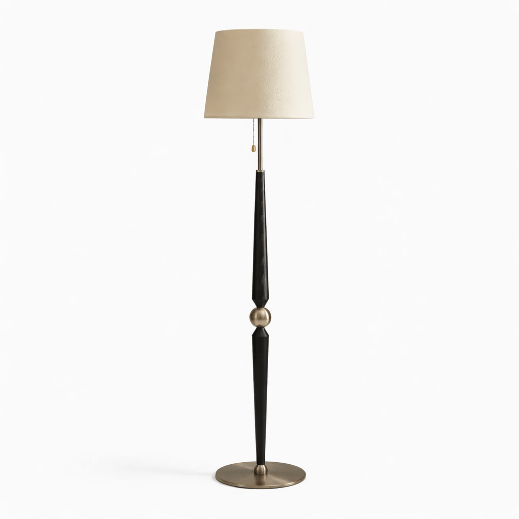 Solenne Sculpted Wood Floor Lamp - Vakkerlight
