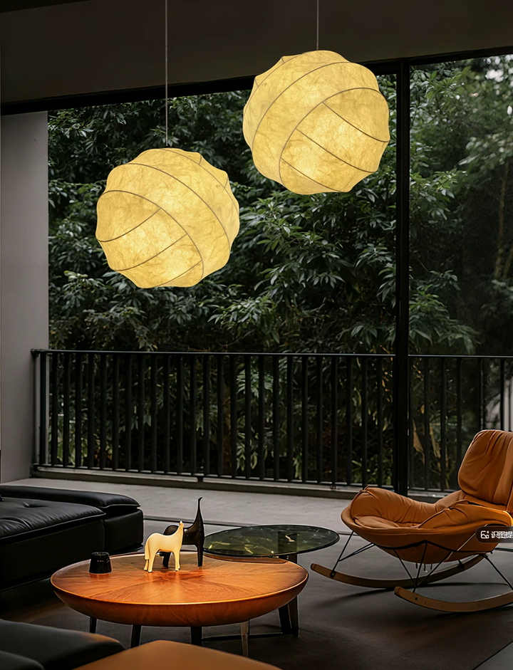 Solenne Silk Cocoon Pendant Light