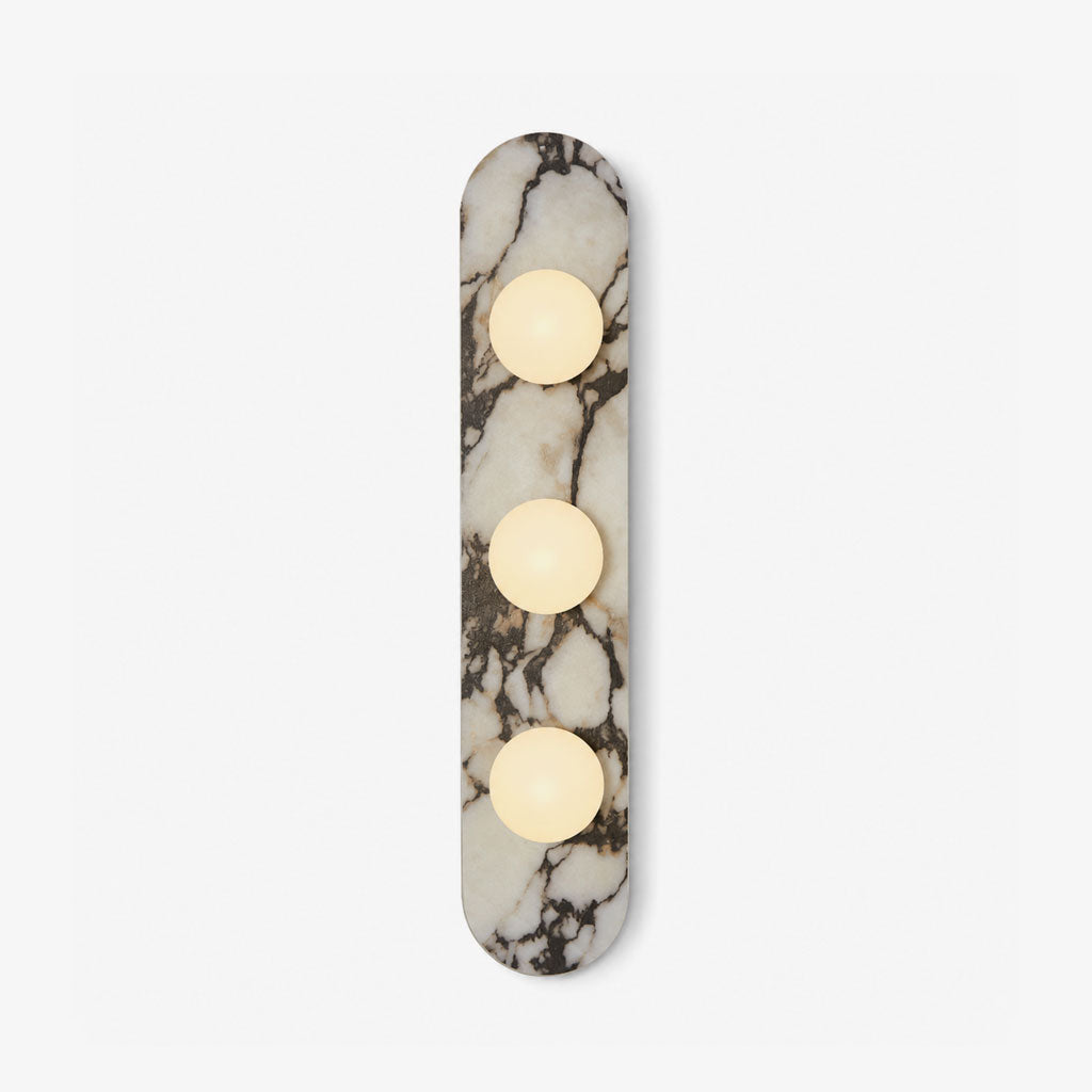 Solenne Stone Triple Globe Wall Sconce