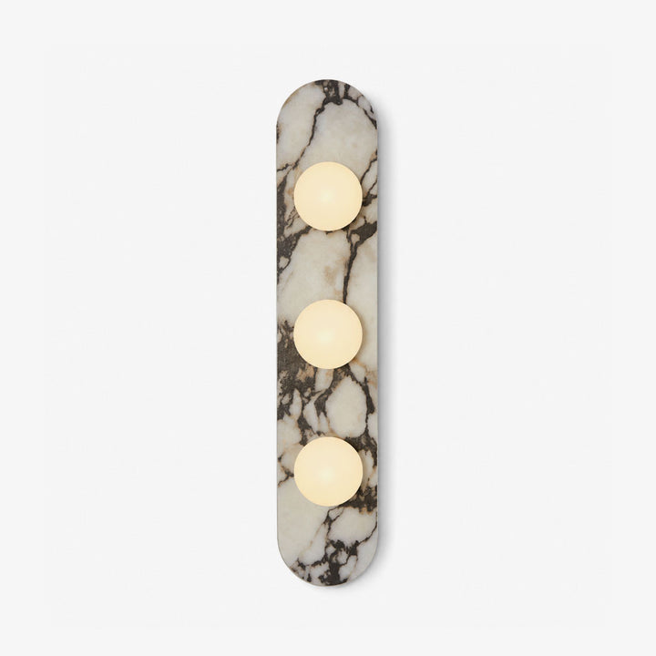 Solenne Stone Triple Globe Wall Sconce