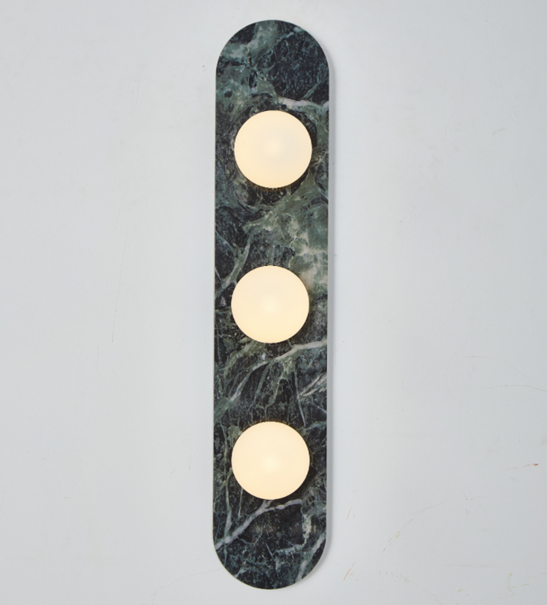 Solenne Stone Triple Globe Wall Sconce