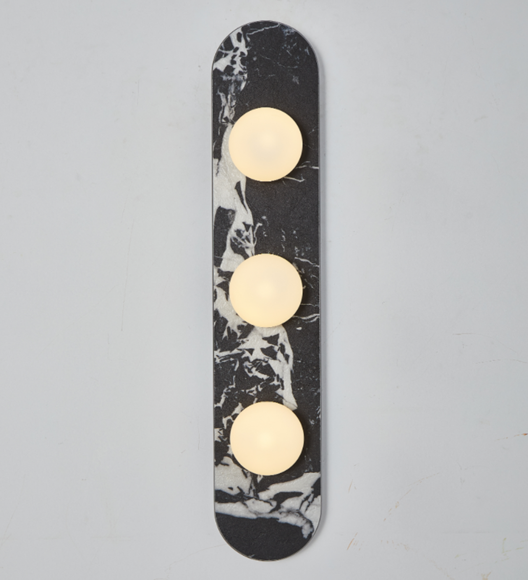 Solenne Stone Triple Globe Wall Sconce