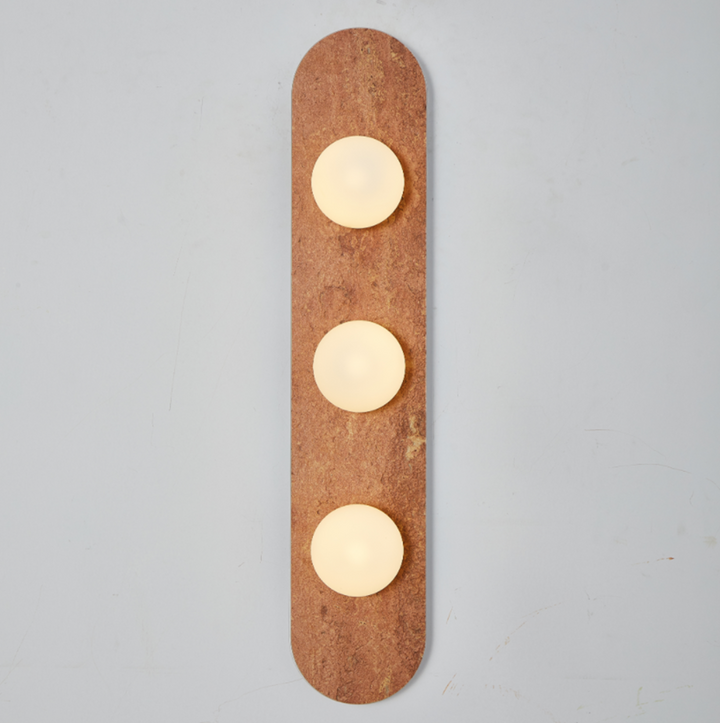 Solenne Stone Triple Globe Wall Sconce