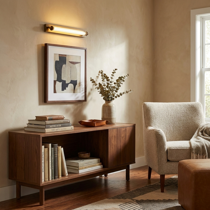 Solenne Tube Brass Wall Light