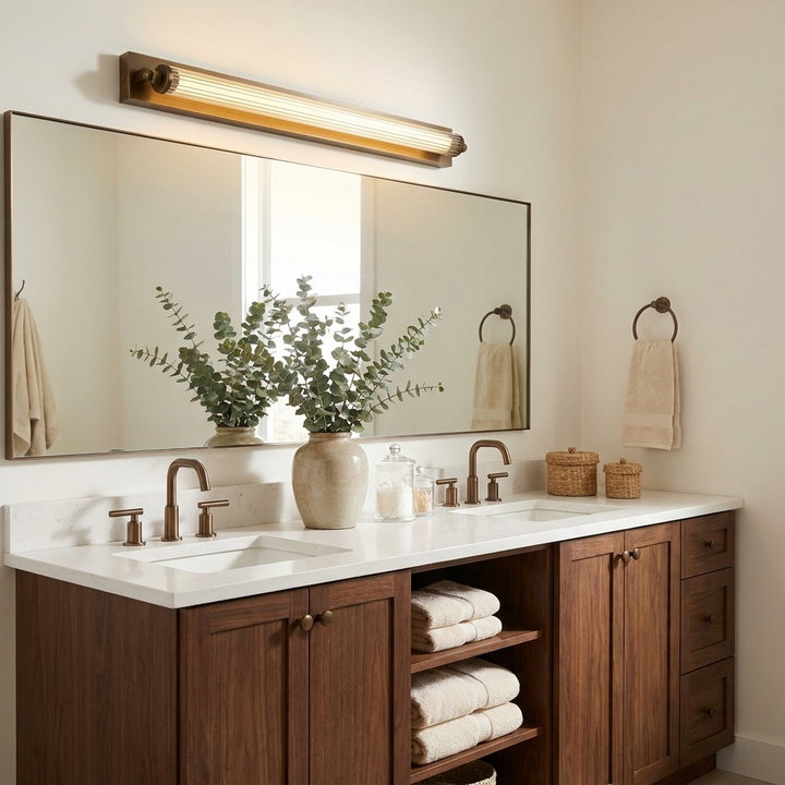 Solenne Tube Brass Wall Light
