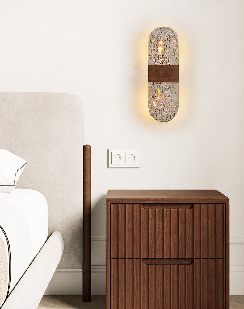 Solis Travertine Wall Light