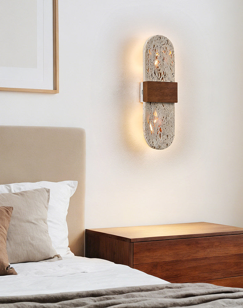 Solis Travertine Wall Light