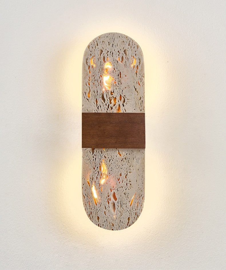 Solis Travertine Wall Light