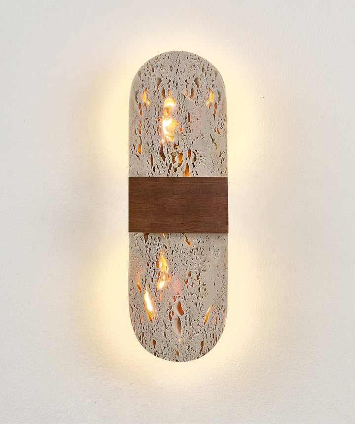 Solis Travertine Wall Light