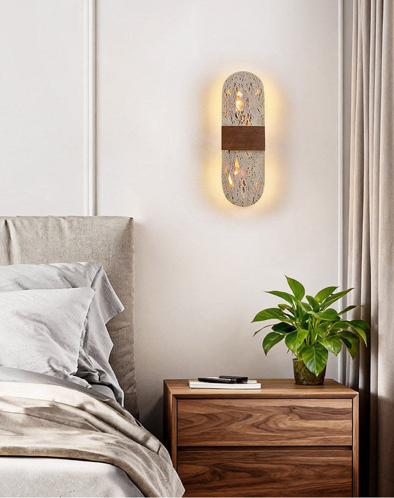 Solis Travertine Wall Light