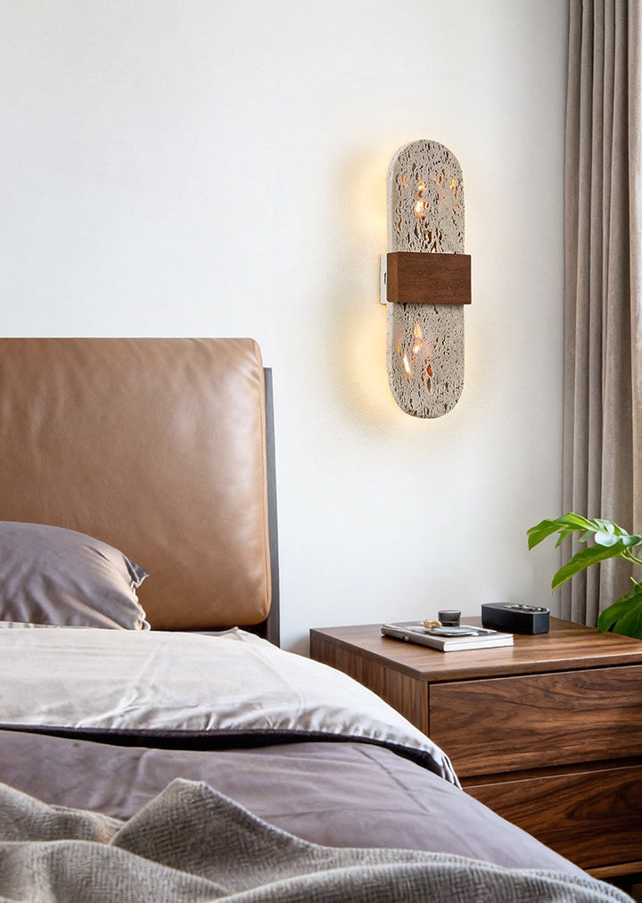 Solis Travertine Wall Light