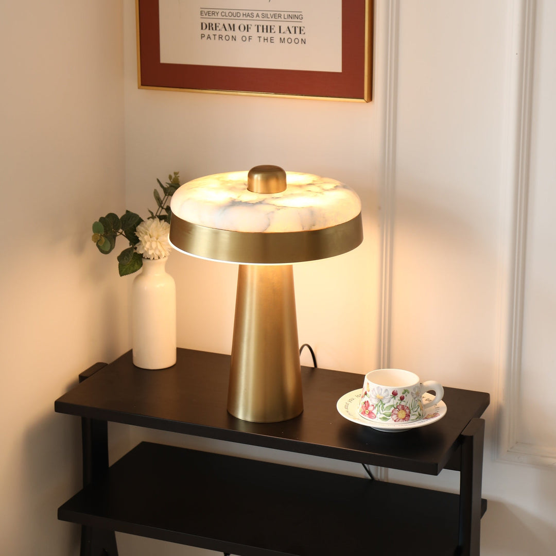 Solis Alabaster Disc Table Lamp