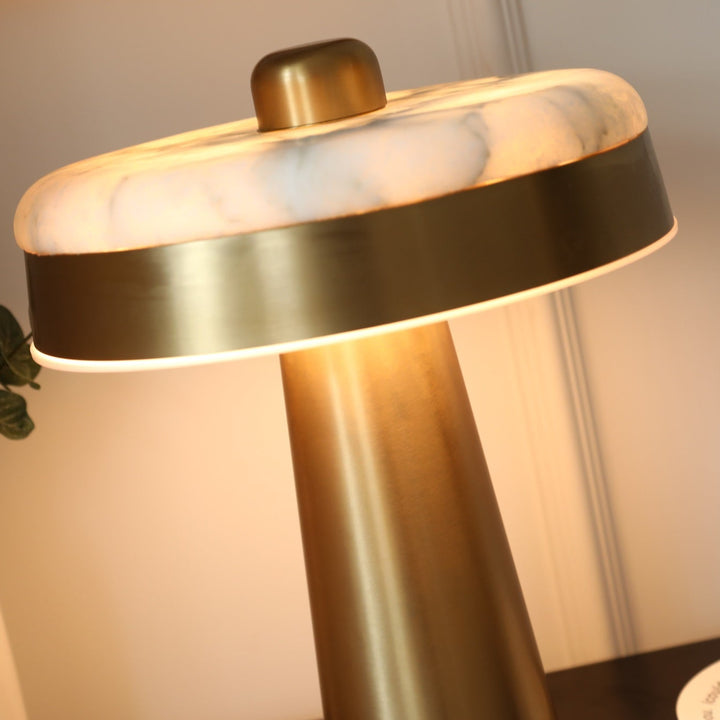 Solis Alabaster Disc Table Lamp