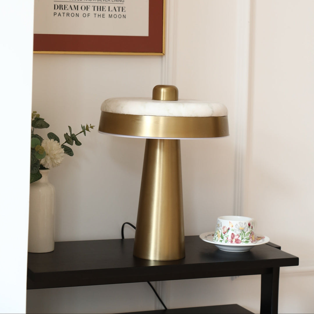 Solis Alabaster Disc Table Lamp