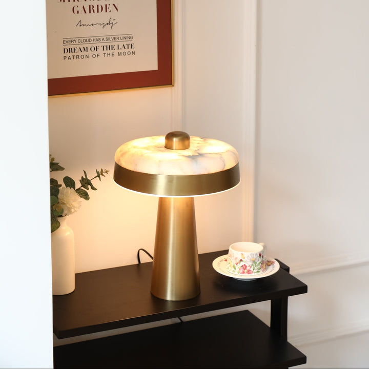 Solis Alabaster Disc Table Lamp