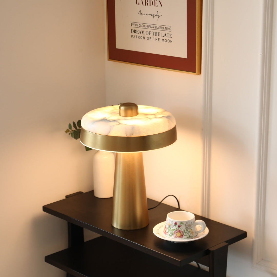 Solis Alabaster Disc Table Lamp
