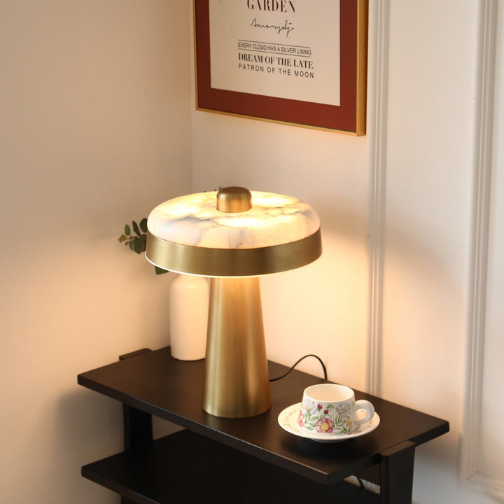 Solis Alabaster Disc Table Lamp