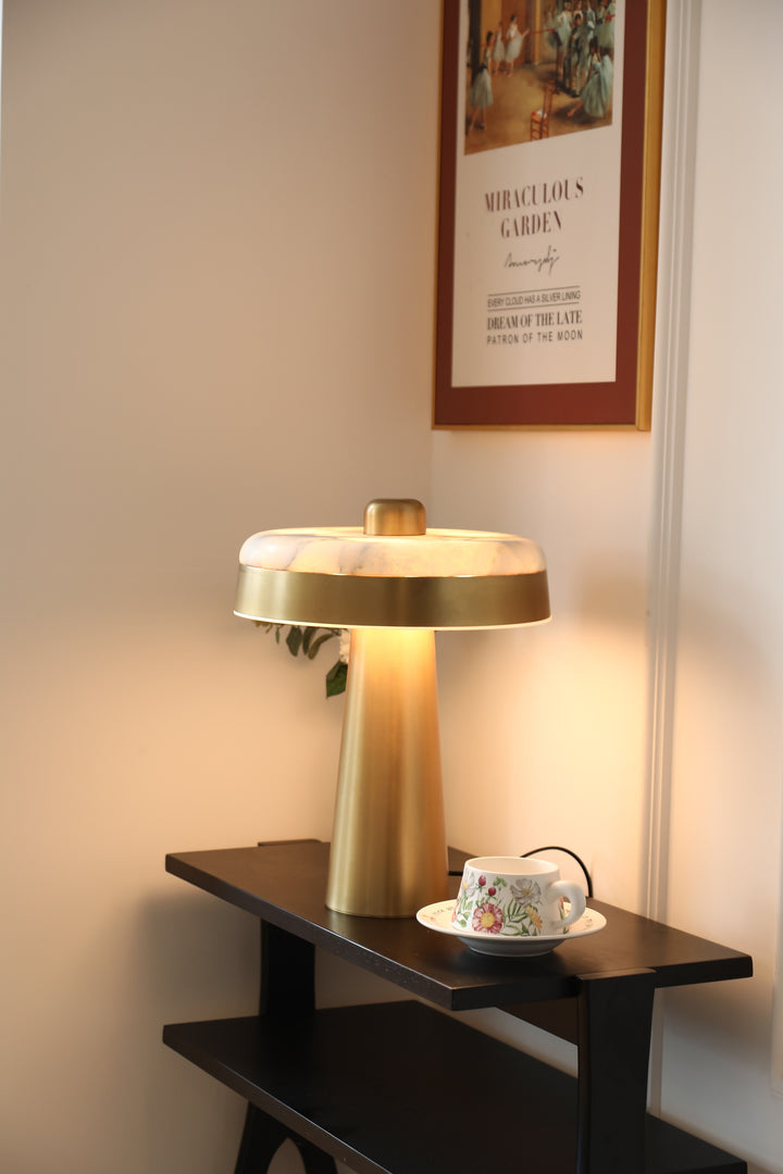 Solis Alabaster Disc Table Lamp