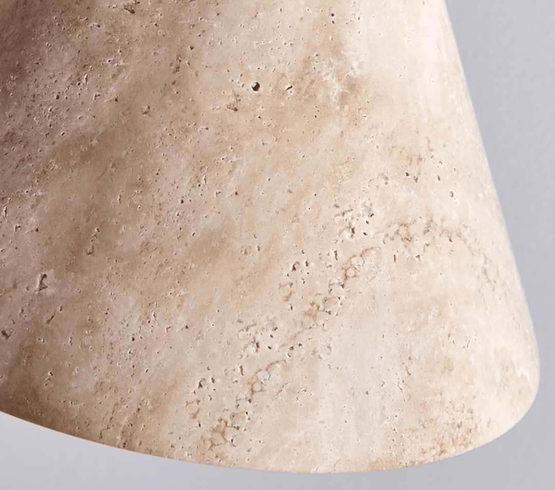 Solis Cone Travertine Pendant Lamp - Vakkerlight