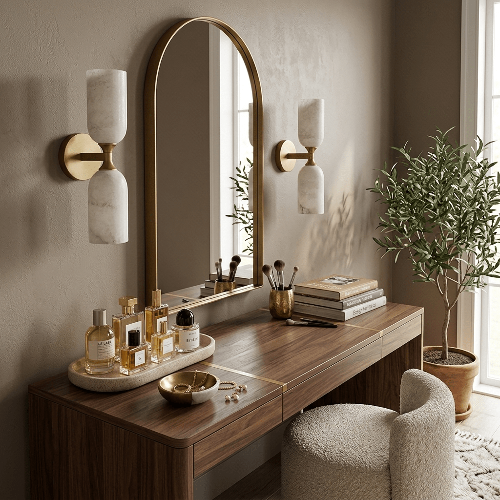 Solmira Twin Alabaster Wall Sconce - Vakkerlight